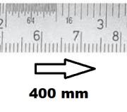 HORIZONTAL FLEXIBLE RULE CLASS II LEFT TO RIGHT 400 MM SECTION 18x0,5 MM<BR>REF : RGH96-G2400C0I0
